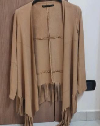 Giacca beige con frange