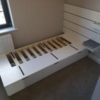 Letto IKEA NORDLI con Testiera Nordli 90x200 Ottim