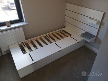 Letto IKEA NORDLI con Testiera Nordli 90x200 Ottim