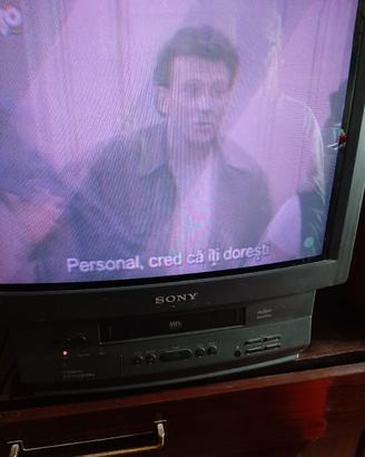 televisore con video cassette incorporato 