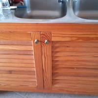 lavello cucina  in acciaio con mobile artigianale