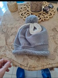 cappello donna lana grigio 