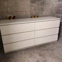 Cassettiera Bianca 160cm