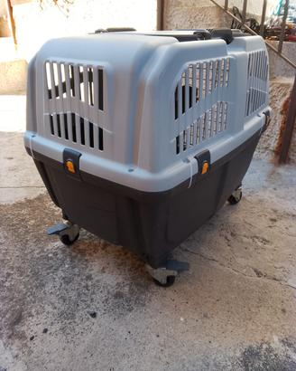 trasportino con ruote per cani di taglia media.