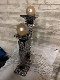 Coppia di candelieri d'argento