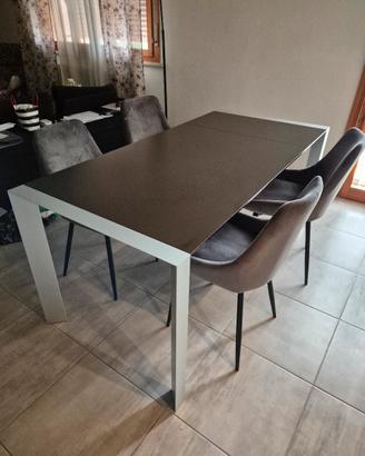 Tavolo cucina pranzo allungabile + 4 sedie 