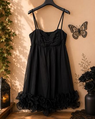 Vestito nero babydoll stile gothic/dark romantic