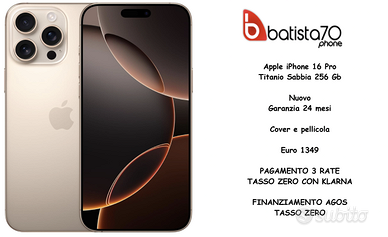 Apple iPhone 16 Pro Titanio Sabbia 256 Gb