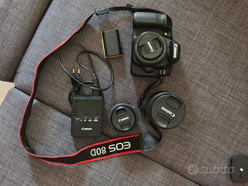 Kit Reflex Canon EOS 80D + 3 Obiettivi + Batteria