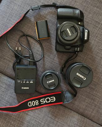 Kit Reflex Canon EOS 80D + 3 Obiettivi + Batteria
