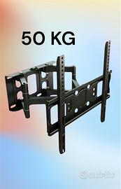 Staffa TV a muro con braccio snodabile 26–55”