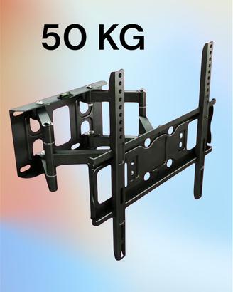 Staffa TV a muro con braccio snodabile 26–55”