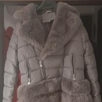 Giacca imbottita colore malva con inserti