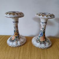 COPPIA PORTACANDELE CERAMICHE MOLARONI PESARO