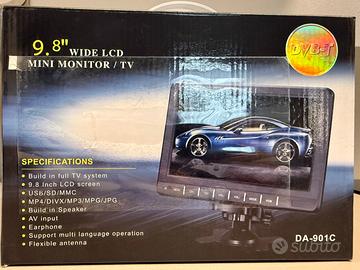 Mini monitor TV LCD 9.8”