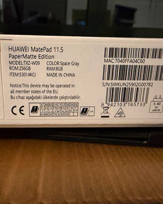 Tablet huawei matepad 11.5” (2025)