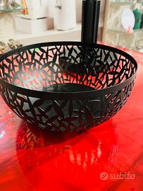 NUOVO - ALESSI Cestino Portafrutta in acciaio nero