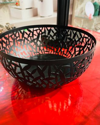 NUOVO - ALESSI Cestino Portafrutta in acciaio nero