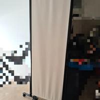 Paravento/separé in stoffa e alluminio