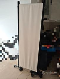 Paravento/separé in stoffa e alluminio