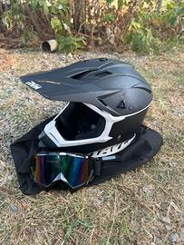 Casco raven L con mascherina polarizzata