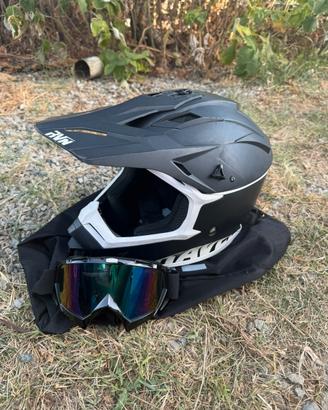 Casco raven L con mascherina polarizzata