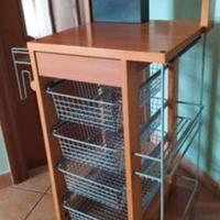 Cuciniere noce Foppapedretti -   carrello cucina