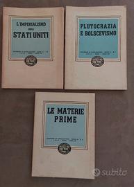 Tre quaderni di divulgazi LE MATERIE PRIME 1942...