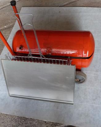 barbecue con doppia rete +teglia inox