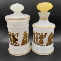 Set da bagno in vetro opalino