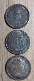 Tre medaglie commemorative personaggi italiani