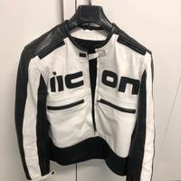 Giacca moto pelle Ikon