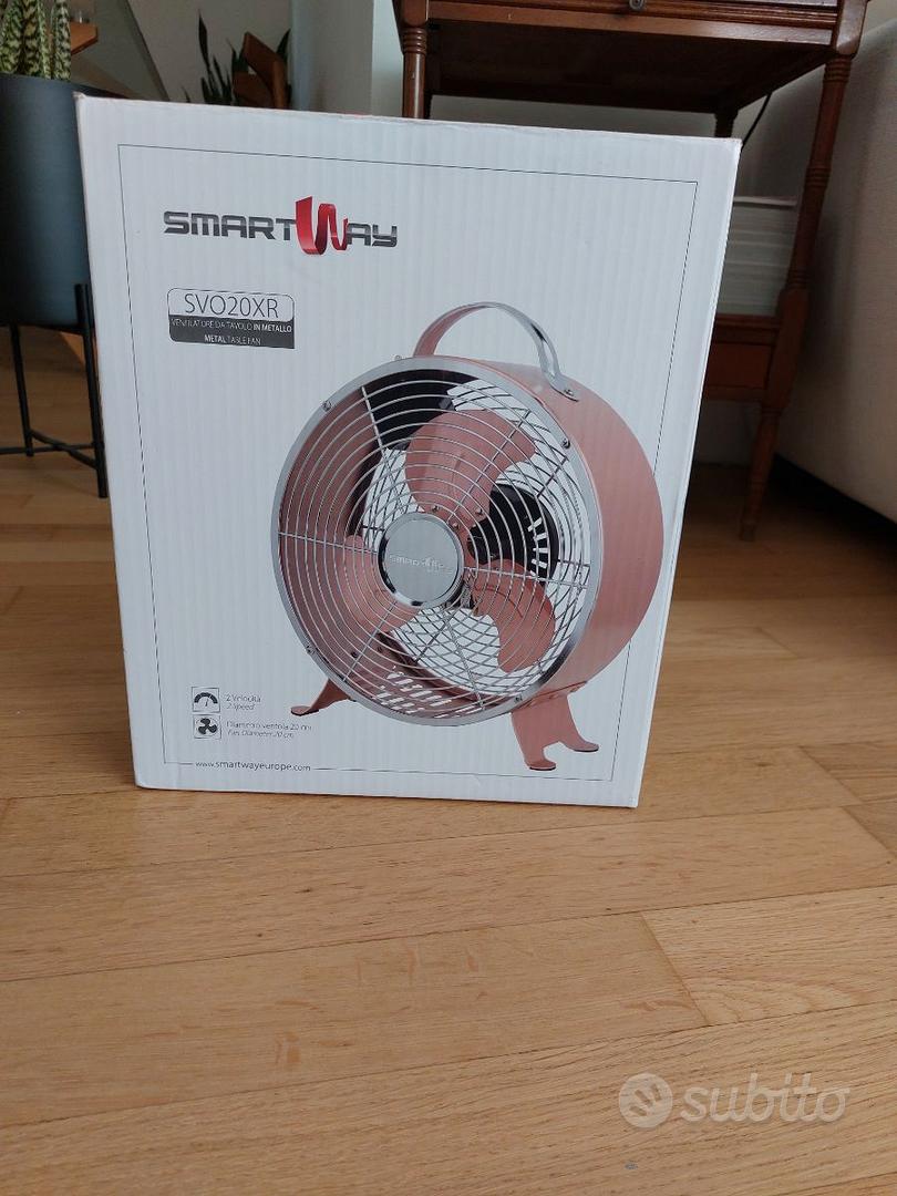 Smartway Ventilatore small da tavolo in metallo