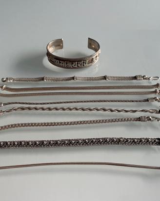 Bracciali in argento indiano