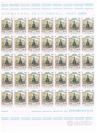 Foglio 50 francobolli Perugia f. Maggiore 40L 1974