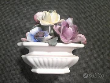 Finto mini vaso di fiori in ceramica