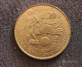 Moneta 200 lire carabinieri 