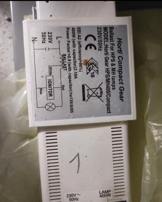 Alimentatore lampada 400 watt