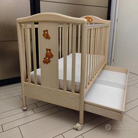 Lettino per neonato, con materasso e zanzariera