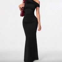 Vestito tubino a scollo assiimetrico