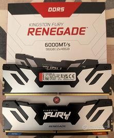 DDR5 Kingston FURY Renegade 96GB (2X48) 6000 CL32