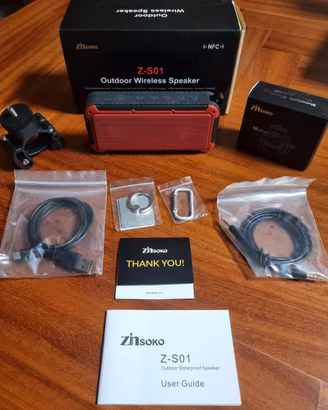 Speaker Portatile Waterproof Torcia Led Bici IP66 