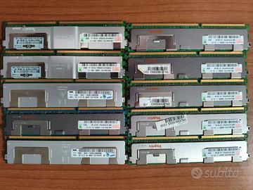 Lotto 10 RAM Server DDR3 ECC Reg / DDR2 FB-DIMM