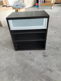 cassettiera 1 cassetto vetro wengè