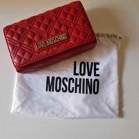 Love Moschino start daily bag clutch rossa