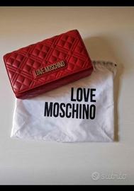 Love Moschino start daily bag clutch rossa