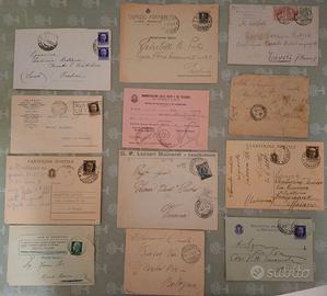 Lotto Regno d’Italia storia postale buste cartolin