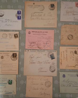 Lotto Regno d’Italia storia postale buste cartolin