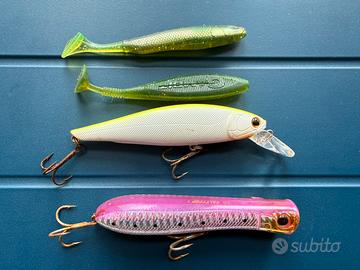 Set 4 esche pesca spinning + esca regalata