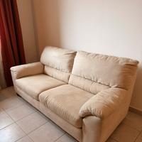 Divano 3 posti scamosciato